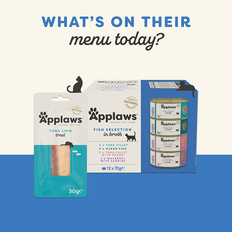 Applaws Natural Tuna Fillet in Broth Wet Cat Food 70g.