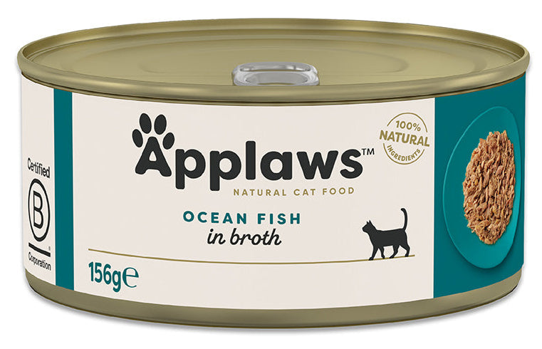 Applaws Natural Ocean Fish in Broth Wet Cat Food 70g.