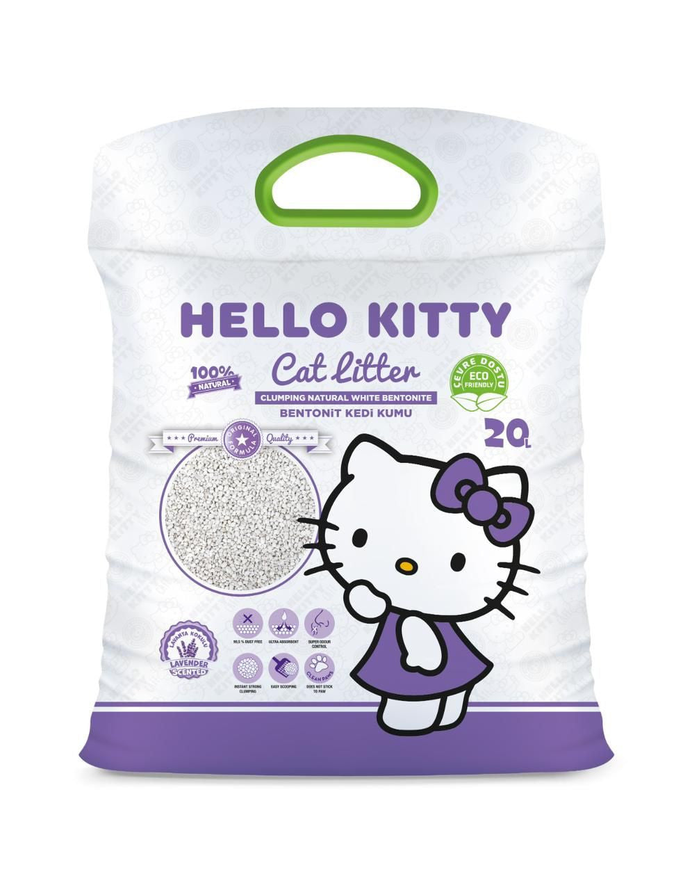 Hello Kitty Clumping Cat Litter lavender 20l.