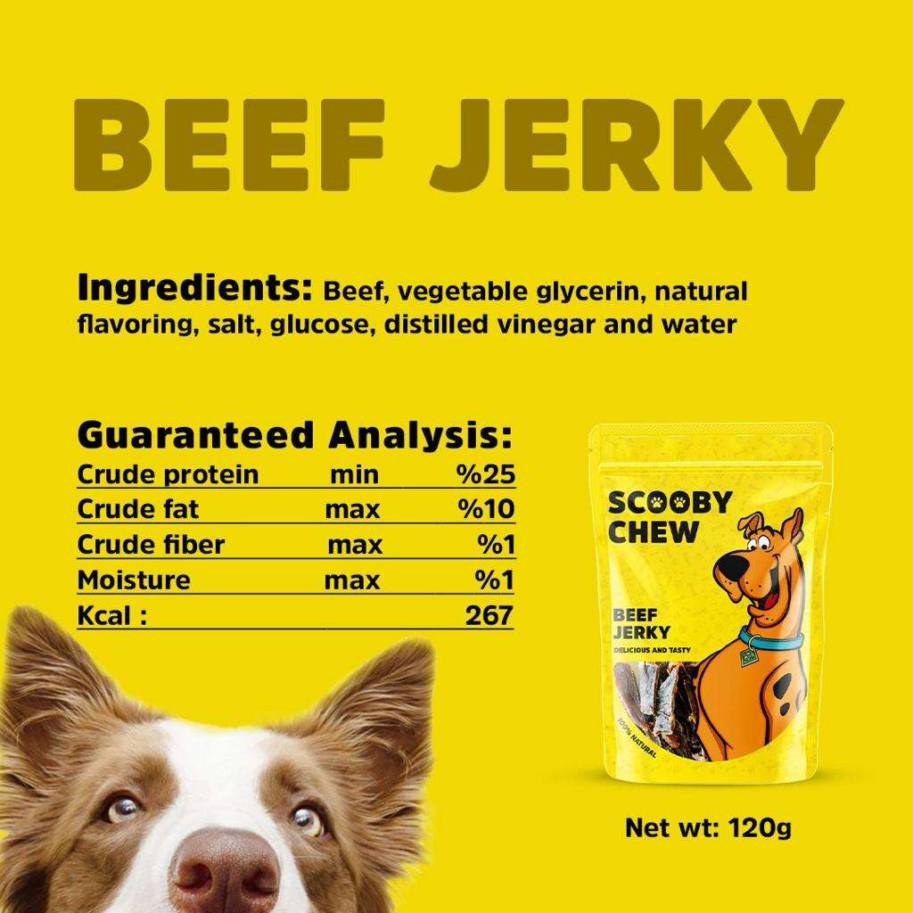 Scooby Chew Beef Jerky Dog Treats 120 gr.