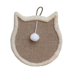 Cat-shaped toy with a white ball on a white background