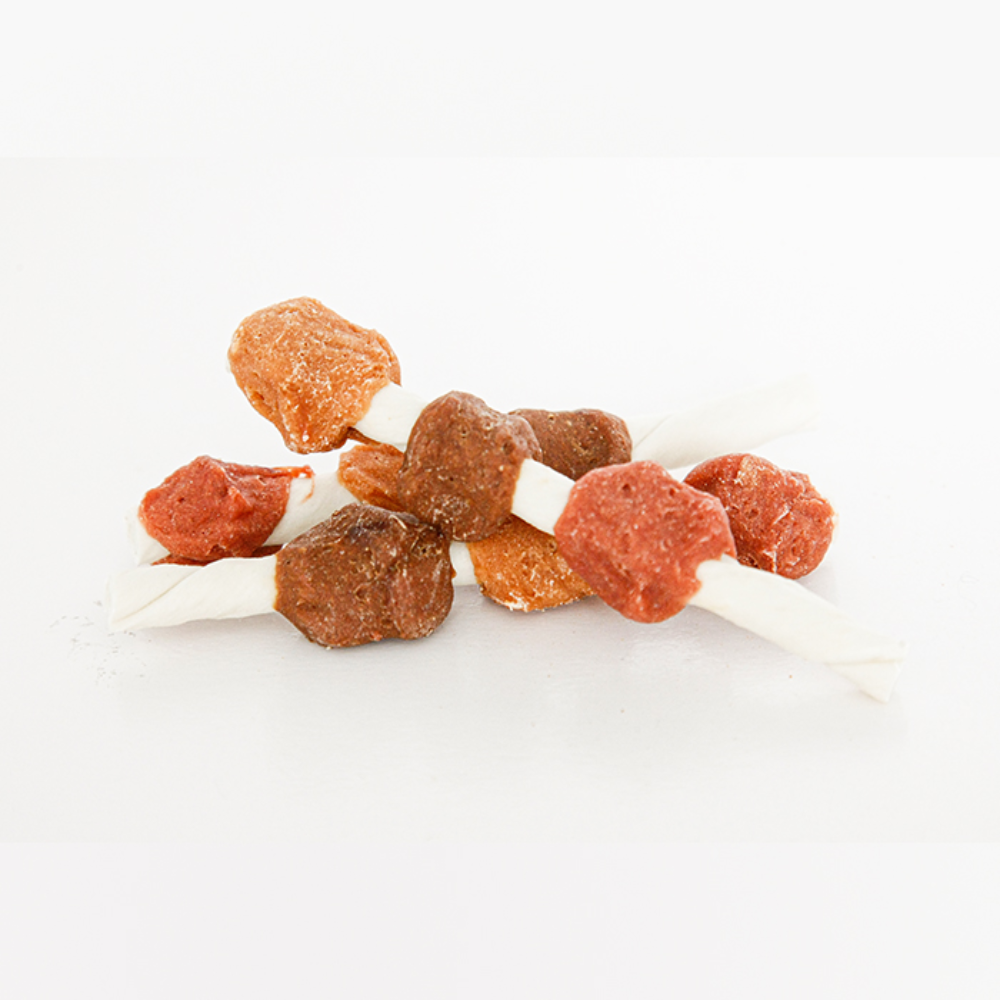Wanpy Treat For Adult Dog Chewy Triple Chunk Kabobs Chicken , Duck & Lamb 100 g