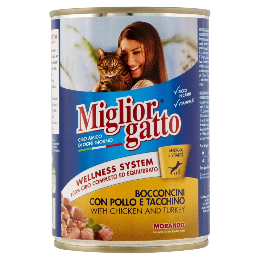 Miglior Gatto Wet Food for Adult Cat Chicken & Turkey 405G Petfast.shop Miglior Cat Food Wet Food petfast.shop Egypt 90.00