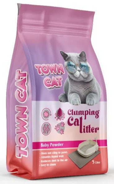Town Cat Litter baby powder 5L.