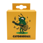 Yellow box with a cartoon frog playing guitar and musical notes, featuring the brand 'Catdribball'.