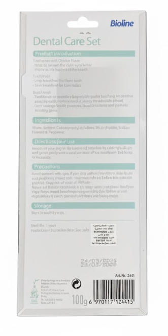 Bioline Dental Care Set Chicken Flavor 100g 4Pcs
