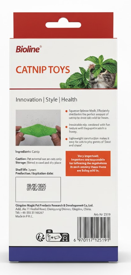 Bioline CatNip Toys 4Pcs Draft