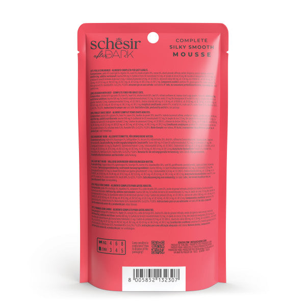 Schesir after dark Pollo con manzo in mousse 80g in busta.