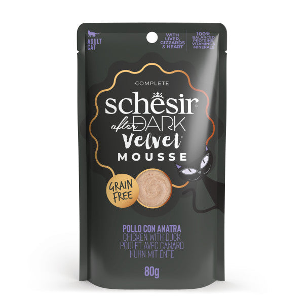 Schesir after dark Pollo con anatra in mousse 80g in busta.