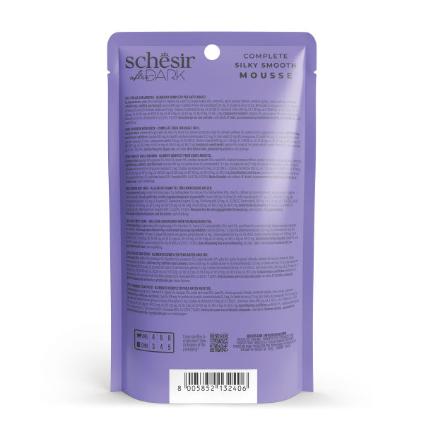 Schesir after dark Pollo con anatra in mousse 80g in busta.