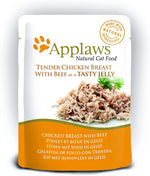 Applaws Natural Chicken withBeef IN Tasty Jelly Wet Cat Food Pouch -70g.
