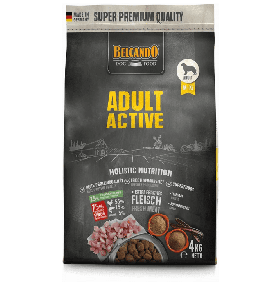 Belcando Adult Active Dog Dry FoodM-XL 4 kg.
