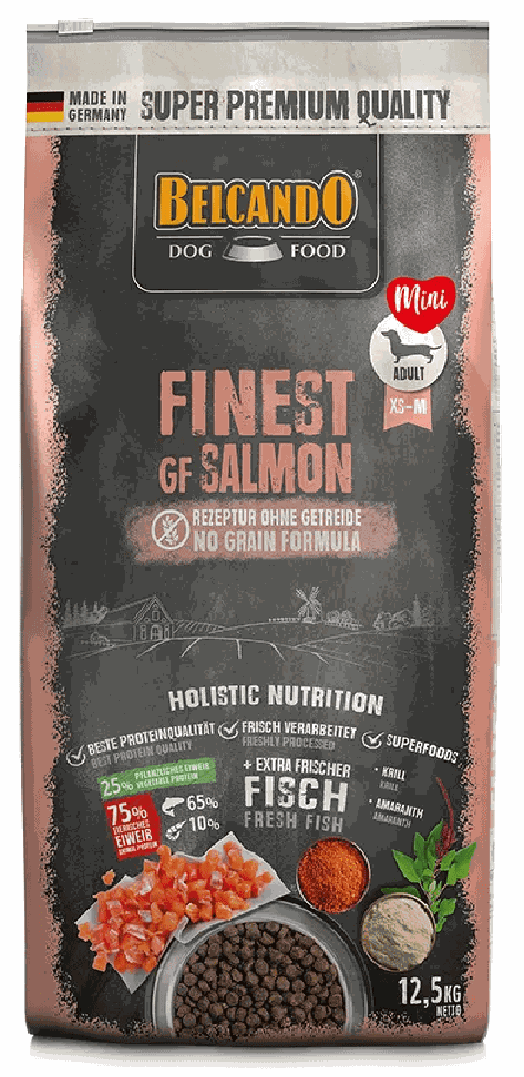 Belcando Finest Salmon For Mini Adult Dogs ( XS-M ) 12.5 KG.