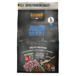 Belcando Junior Maxi dog food package on a white background