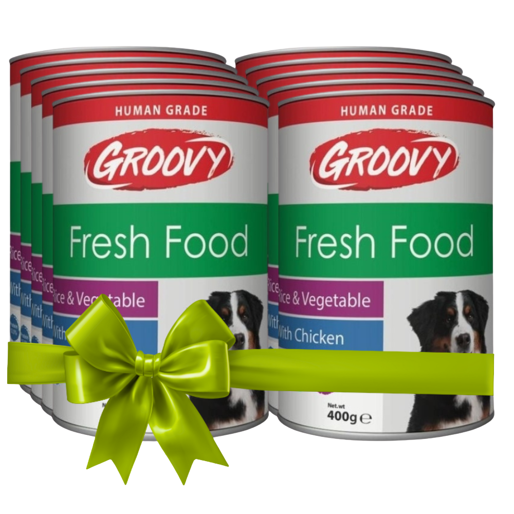 Buy 9 Get 1 Free Groovy Wet Food For dogs fresh food chicken 400g Petfast.shop Groovy Bundles Dog Exclude Food Wet Food petfast.shop EgyptDefault Title 405.00