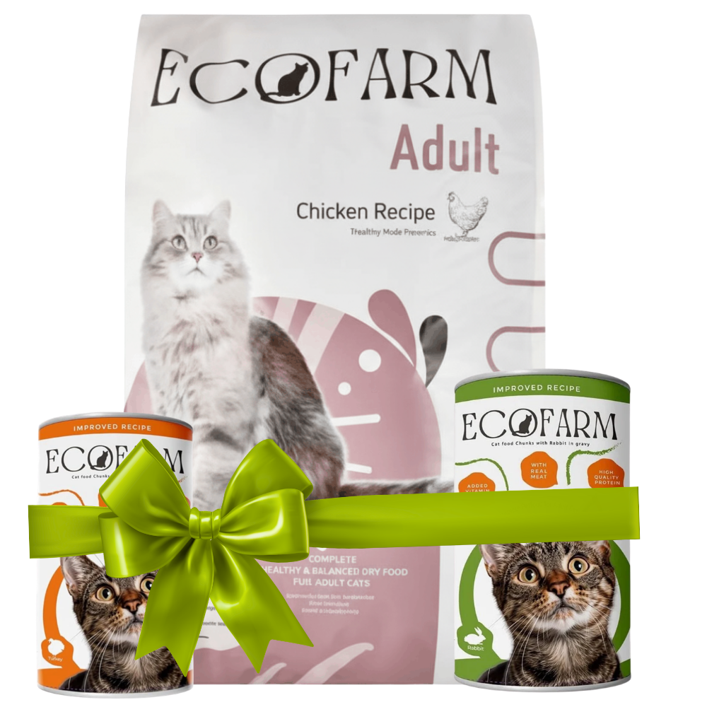 Eco Farm Dry Food For Adult Cat Petfast.shop Ecofarm Best Selling Cat Dry Food Egypt Brand Food petfast.shop Egypt PEC0194S-1 Buy EcoFarm 18Kg + Get 2 Ecofarm Cat Food Chunks Rabbit And Turkey 400 g 2520.00