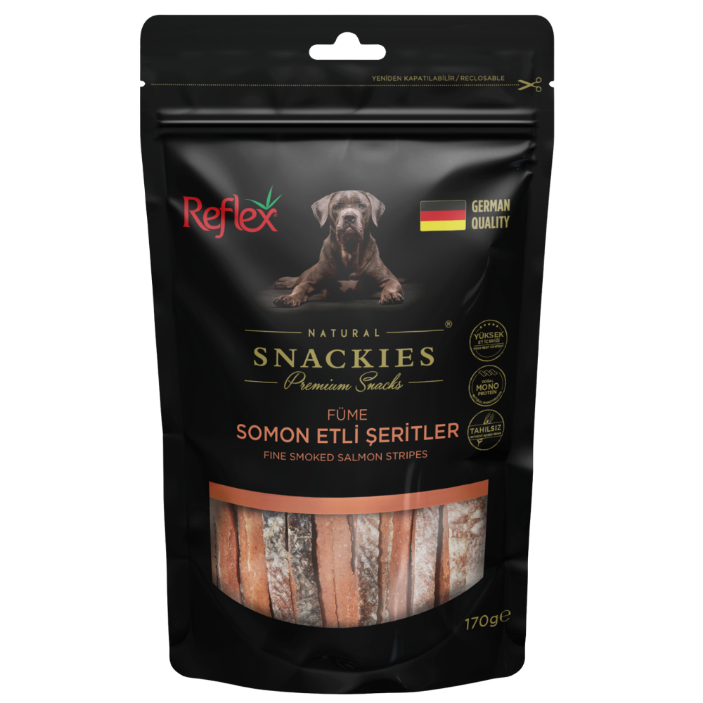 Reflex Snackies / Prime Smoked Salmon Stripes 90 g Petfast.shop Reflex Chewy Treat Dog Treats petfast.shop EgyptDefault Title 250.00