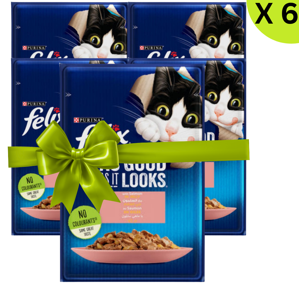 BUY 5 + 1 FREE Felix with Salmon Pouch 85g Petfast.shop Felix Bundles Cat Exclude Food Wet Food petfast.shop Egypt PBU6008S Default Title 275.00