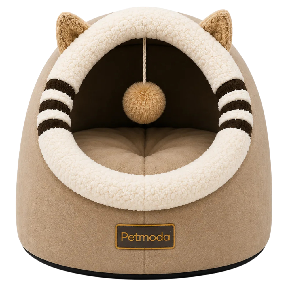 Petmoda Cat House Bed 50 cm - Cat Shape - Beige Petfast.shop Petmoda bed Cat Dog Kitten Puppy Supplies petfast.shop Egypt PPE2456S Default Title 1449.00