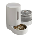 Pet feeder with water dispenser on a white background