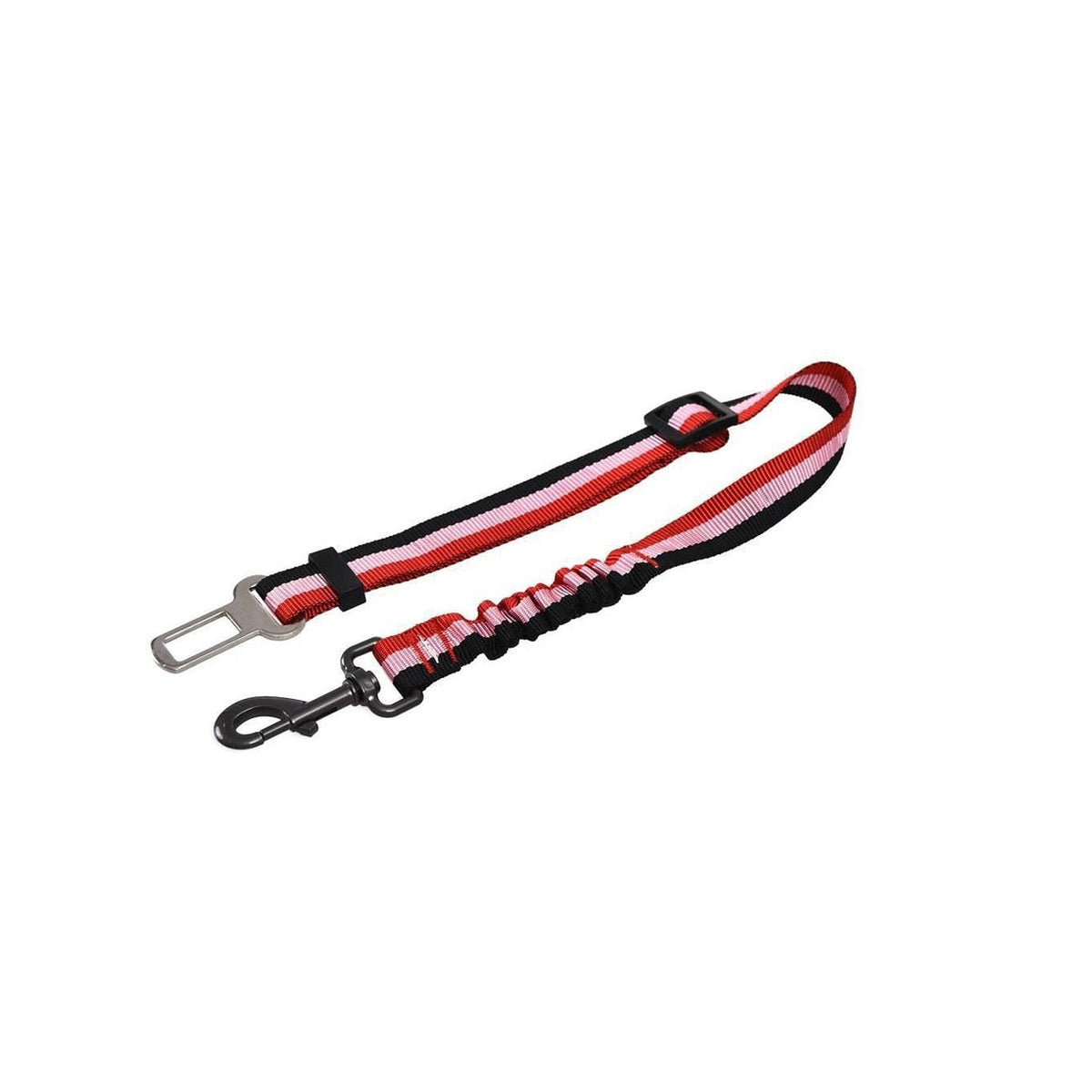 Naomi Black and Red Dog Leash For Car Seat Belt.
