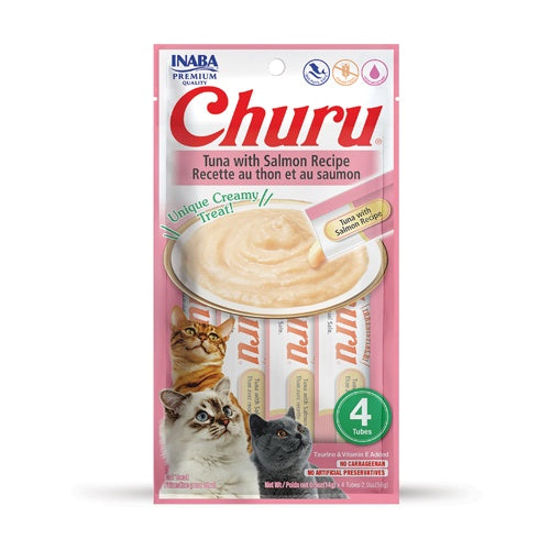 CHURU Creamy Cat Treat Tuna With Salmon 4 Tubes 56g.