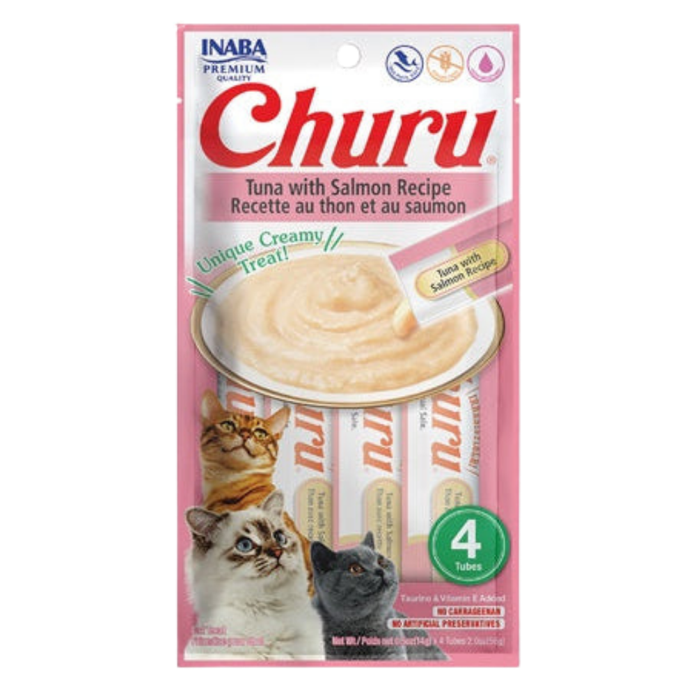 CHURU Creamy Cat Treat Tuna With Salmon 4 Tubes 56g.