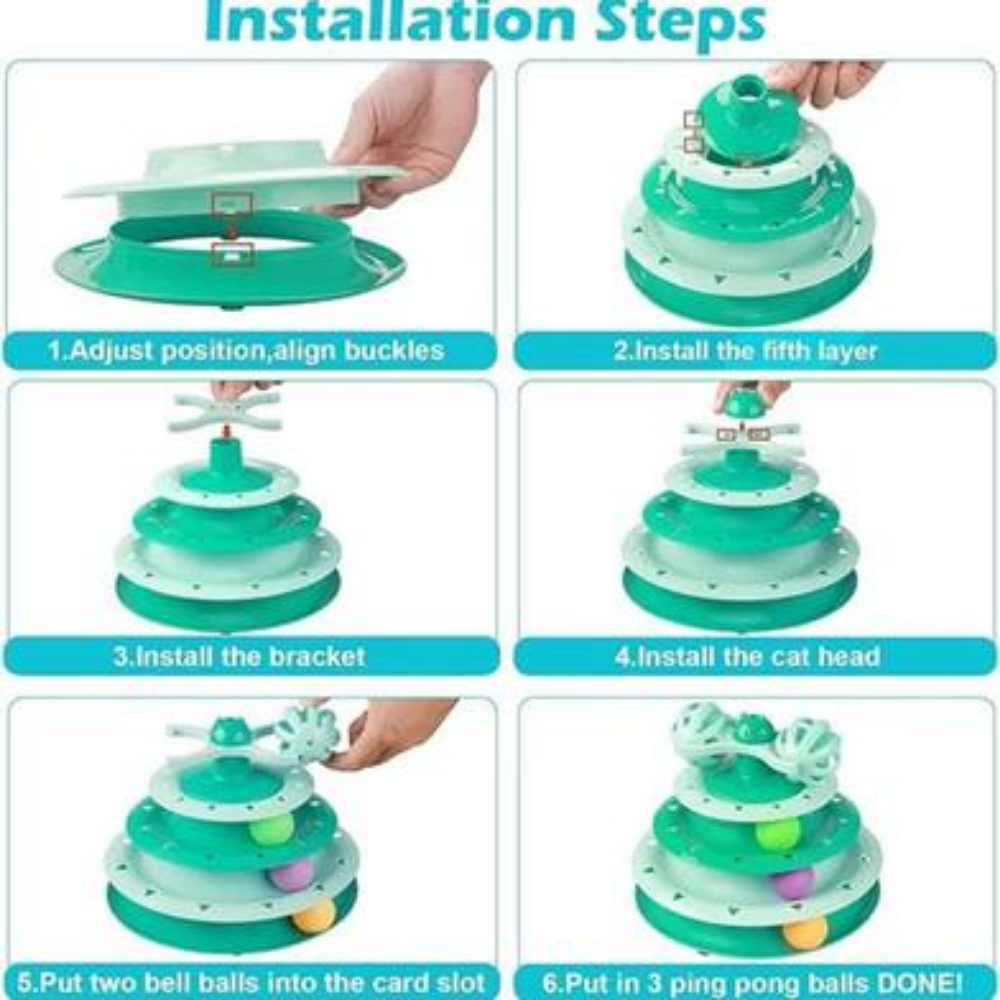Cat Turntable Toy 3 layers Petfast.shop Generic Cat Exclusive Supplies Toys petfast.shop EgyptDefault Title 675.00