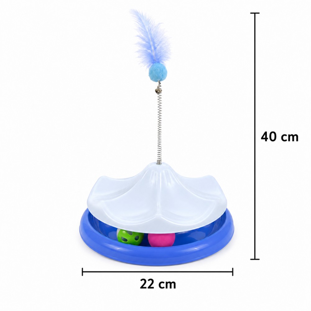 Interactive Feather Cat Toy Color Blue