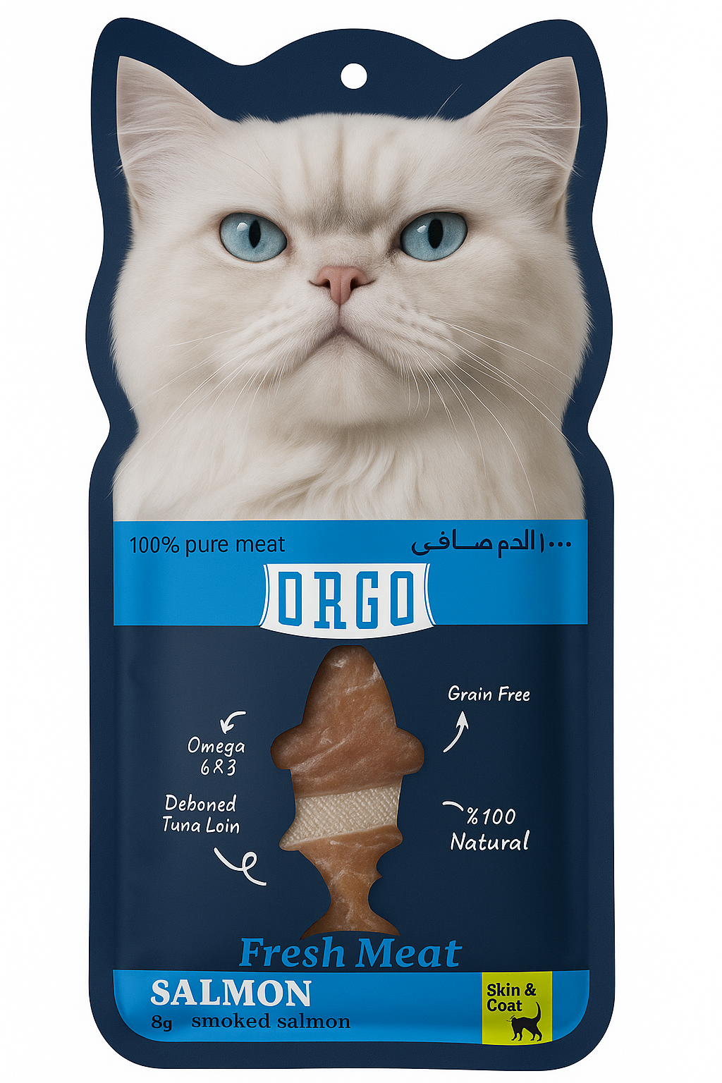 Orgo Smoked Salmon Adult Cat Treats.