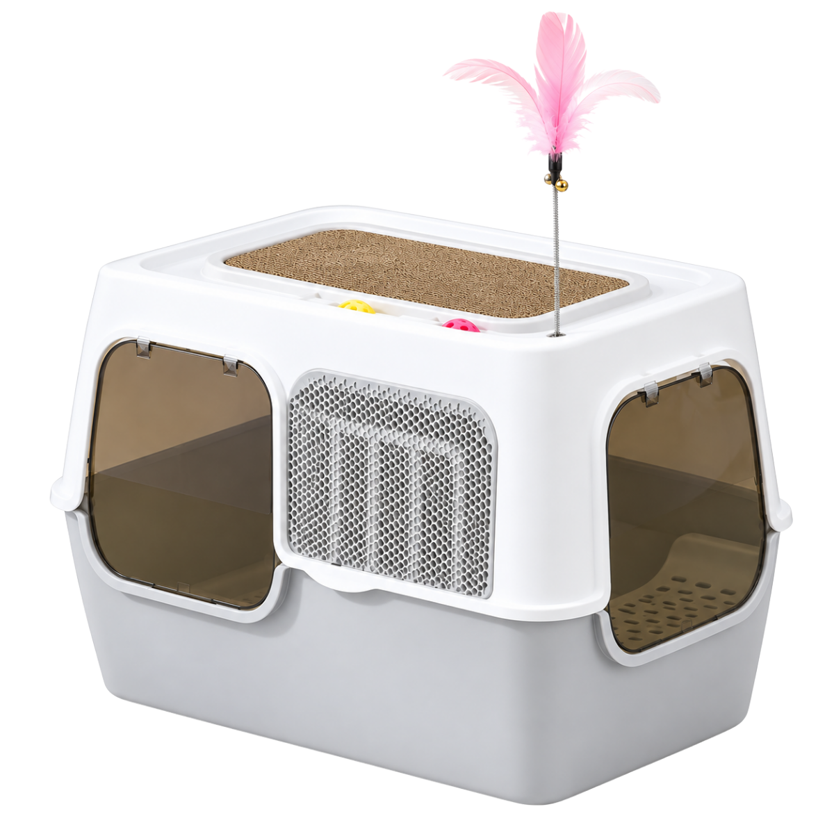 Cat Litter Box with Scratch Size 40*57.5*40Cm Petfast.shop Generic Box & Accessories & Litter Cat Litter Box & Accessories petfast.shop EgyptDefault Title 1100.00