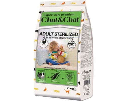Chat&Chat Care Adult Sterilised Cat Dry Food 2kg.