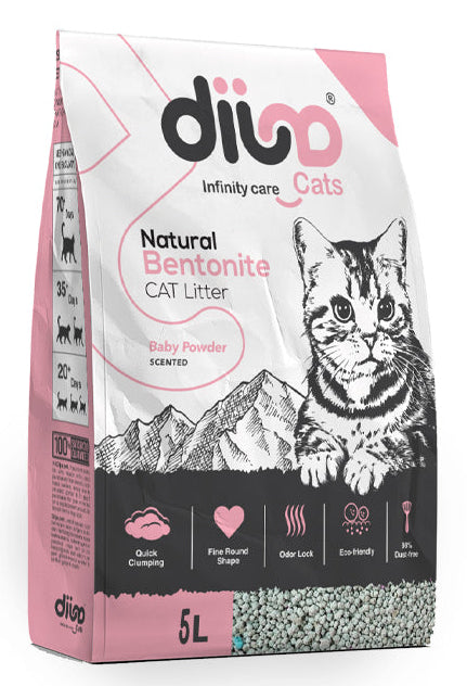 Dija cat litter clumping baby powder – 5L.