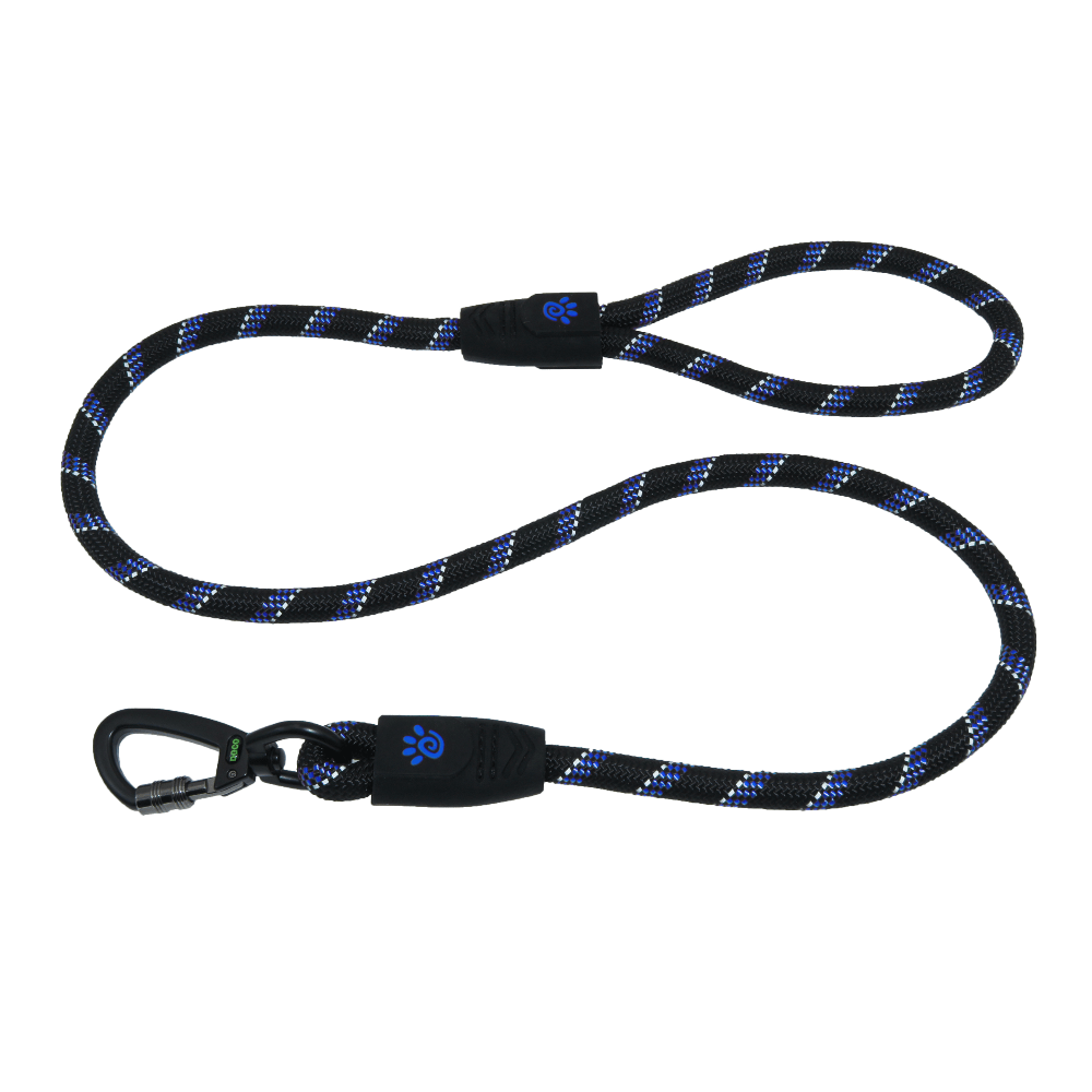 DOCO® 5ft Reflective Rope Dog Leash w/ Click & Lock Snap (3/8" Width x 5ft) (8mm*150cm).