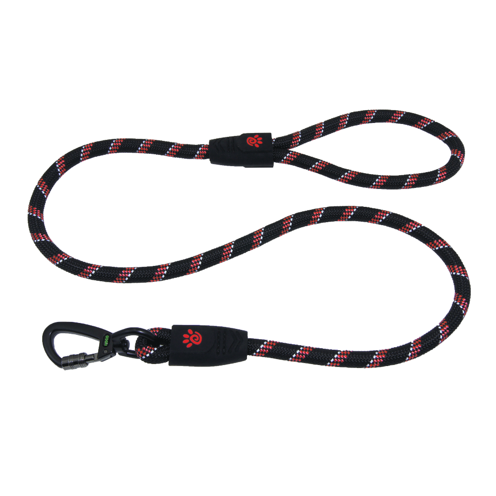 DOCO® 5ft Reflective Rope Dog Leash w/ Click & Lock Snap (3/8" Width x 5ft) (8mm*150cm).