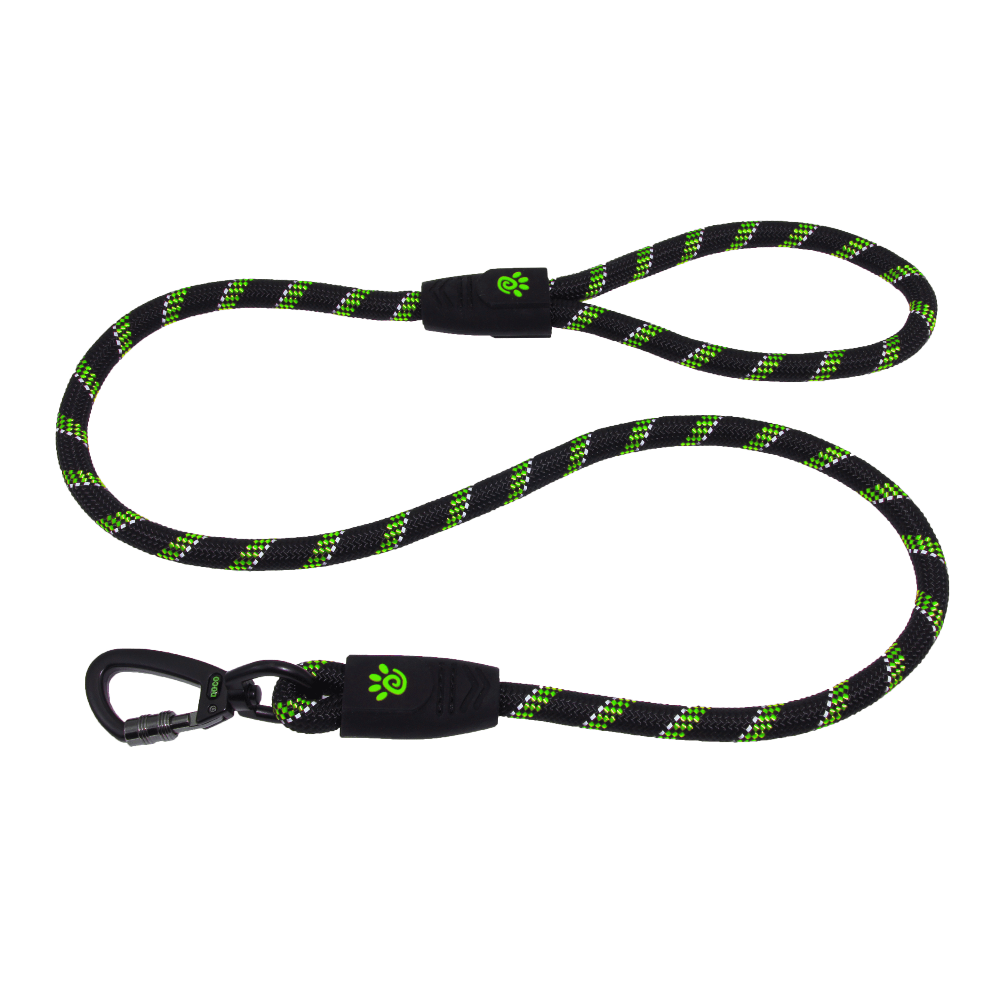 DOCO® 5ft Reflective Rope Dog Leash w/ Click & Lock Snap (1/2" Width) (13mm*150cm).