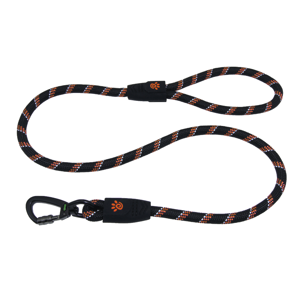 DOCO® 5ft Reflective Rope Dog Leash w/ Click & Lock Snap (3/8" Width x 5ft) (8mm*150cm).