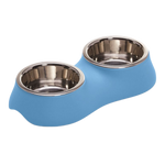 IMac Diva Double Bowl for Pet 0.4+0.4L (32.5*16.5*6.3 Cm) Petfast.shop IMac Bowls & Feeders Cat Dog Supplies petfast.shop EgyptBlue 450.00