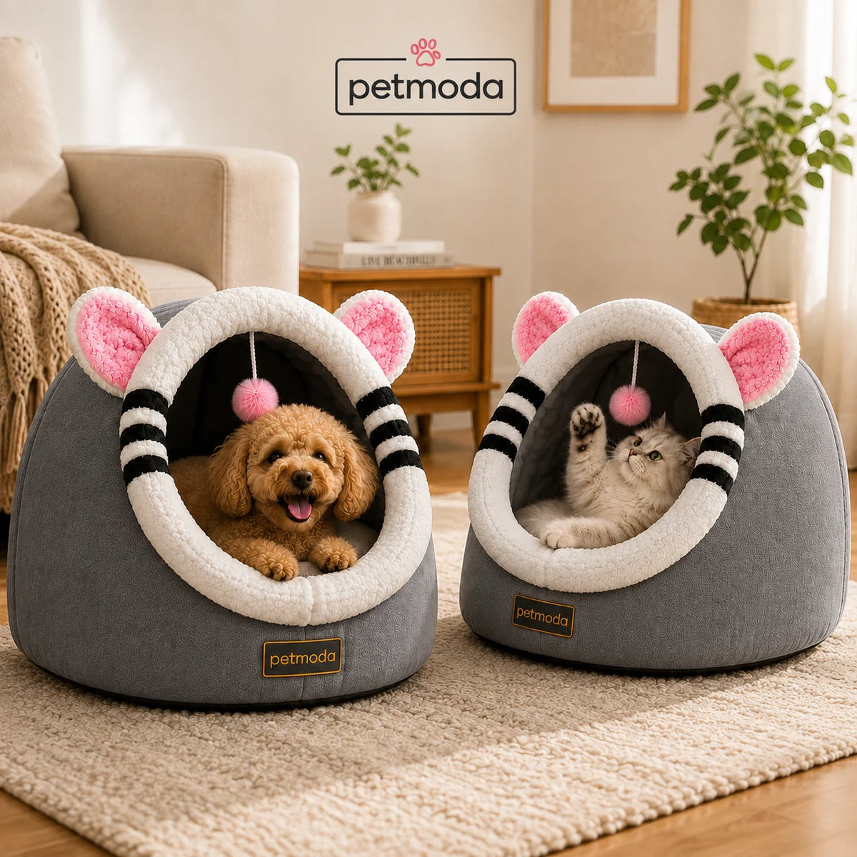 Petmoda Cat House Bed 50 cm - Mouse Shape - Grey Petfast.shop Petmoda bed Cat Dog Kitten Puppy Supplies petfast.shop Egypt PPE2457S Default Title 1449.00