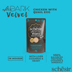 Schesir after dark Pollo con uovo di quaglia in mousse 80g in busta.