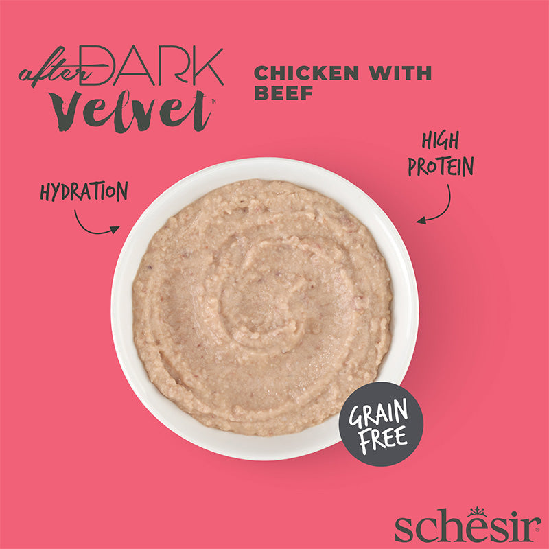 Schesir after dark Pollo con manzo in mousse 80g in busta.