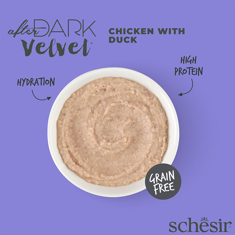 Schesir after dark Pollo con anatra in mousse 80g in busta.