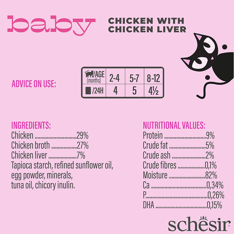 Schesir Pollo con fegato di pollo in mousse 70g in busta.