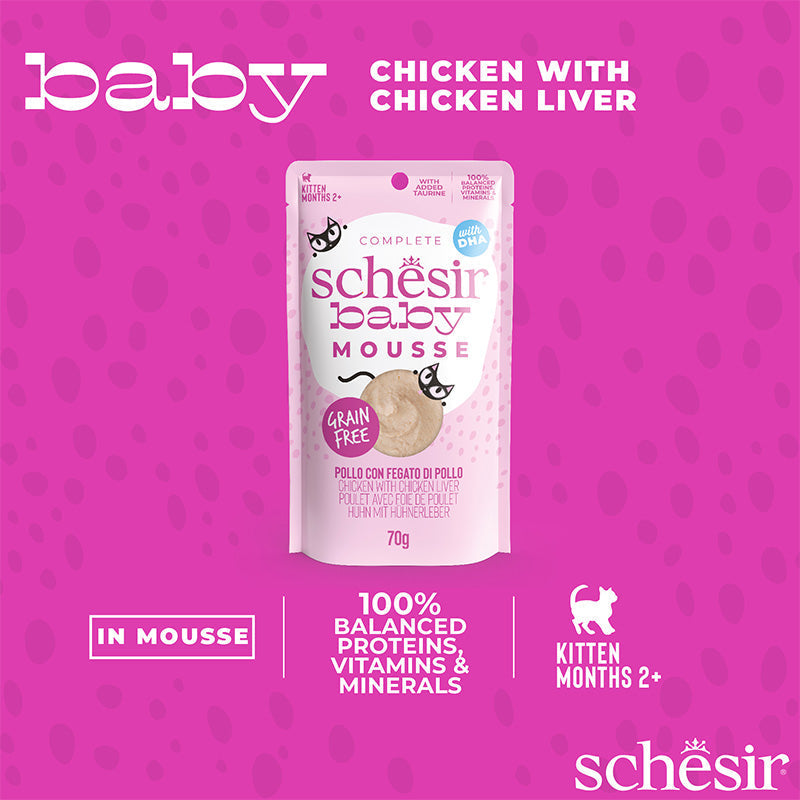 Schesir Pollo con fegato di pollo in mousse 70g in busta.