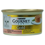 GOURMET PURINA GOLD WITH SALMON and CHICKEN 85 GR.