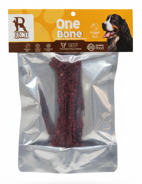 Rich Double Bone Dog Treat with Beef 1 pcs.
