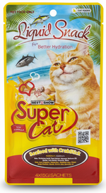 Super Cat Liquid Snack Seafood & Crab Stick 4*15g