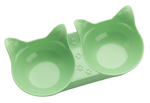 Pet Cat Head Double Bowl