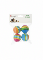 4 Rainbow Ball Toy for cats.