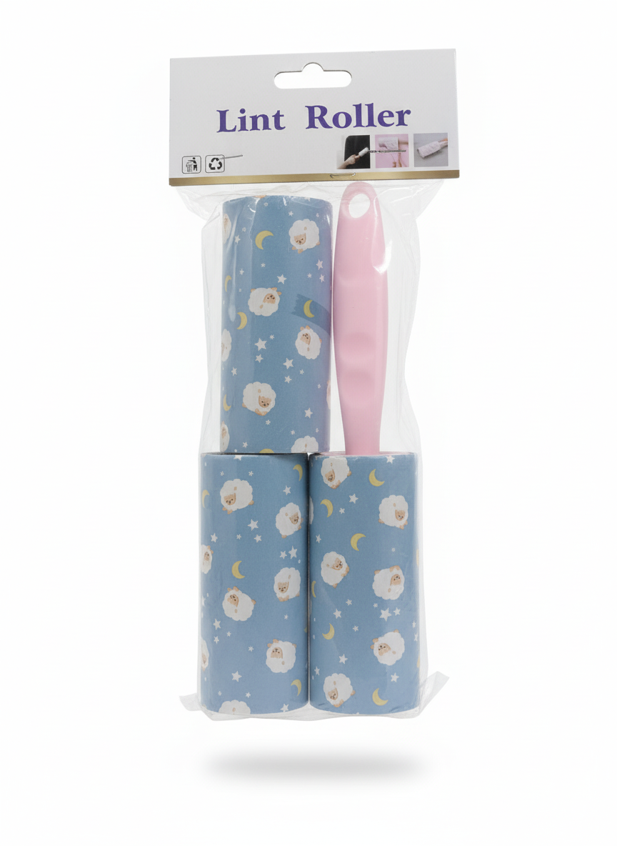 Lint Roller Set with 2 Decorative Refills.